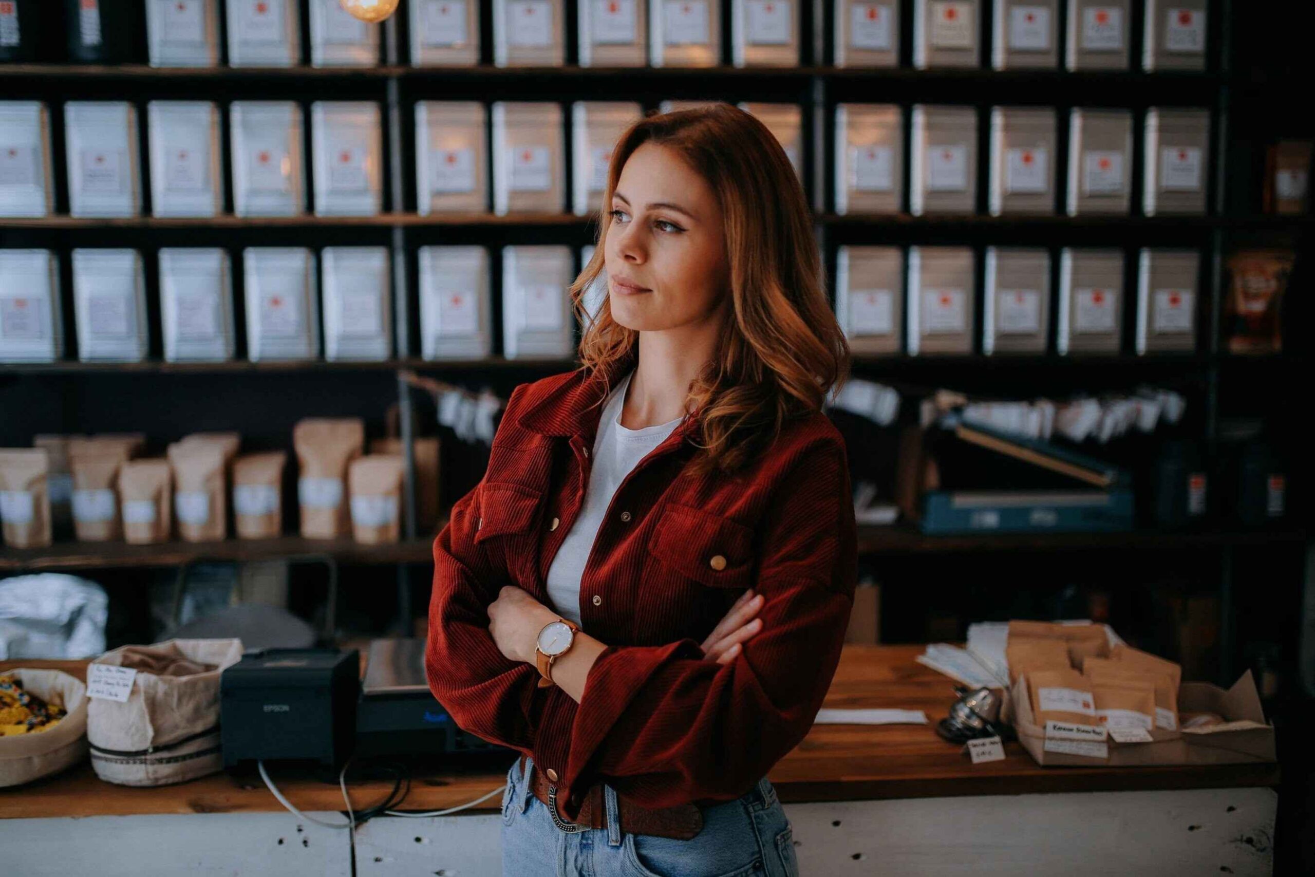 entrepreneur woman in a coffee shop